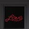17" Lighted Red Love Script Window Silhouette Decoration